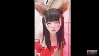 【69堂午夜视频】极品萝莉狐耳巫女口交调教后入骑乘