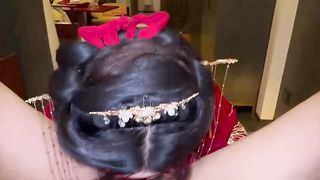 【69堂午夜视频】哄骗亲姐户外游玩穿上汉服旅拍，实际上是想爆操她的嫩逼